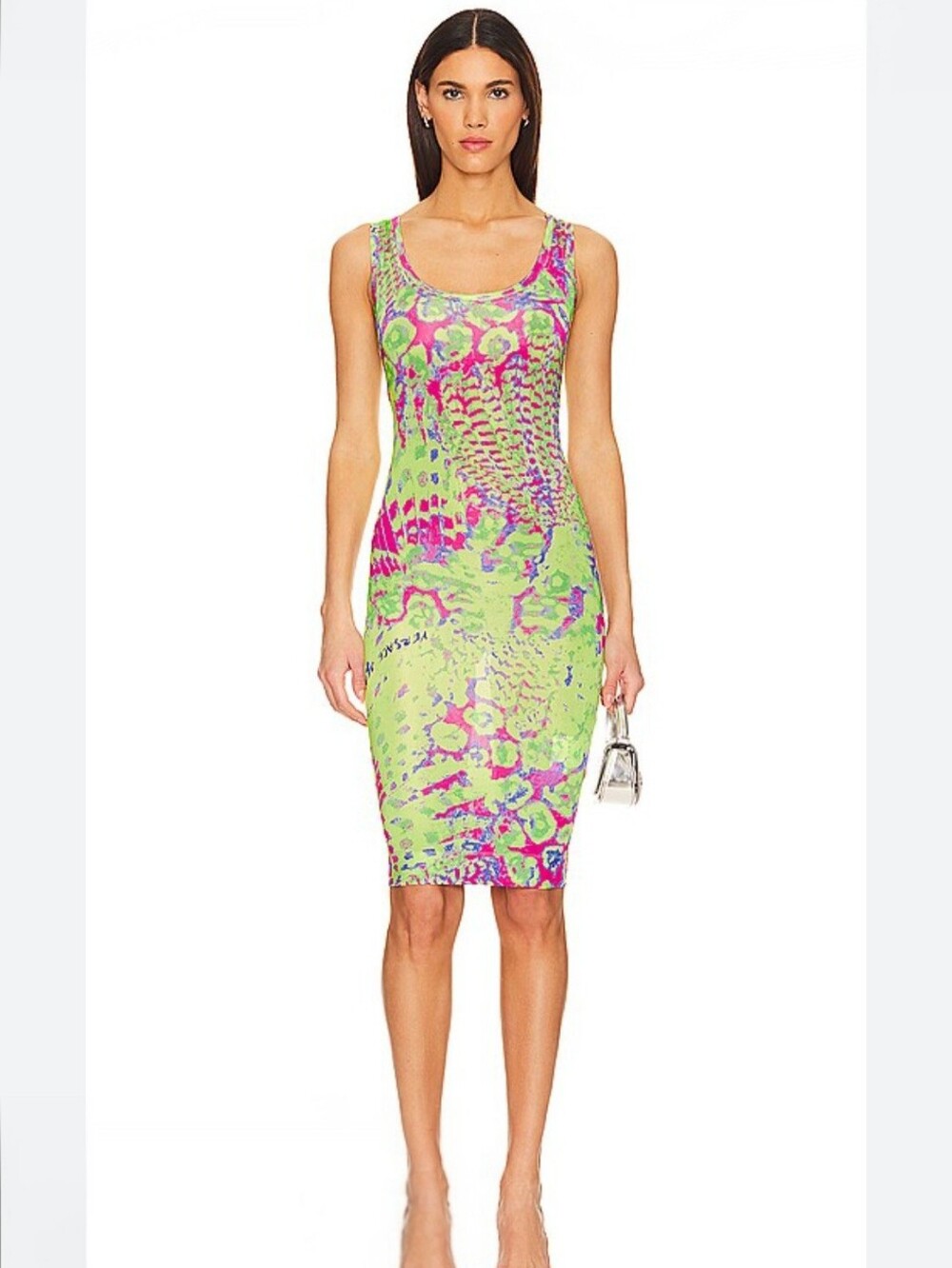 NWT. VERSACE JEANS COUTURE  Abstract Print Sleeveless Bodycon Tank Dress